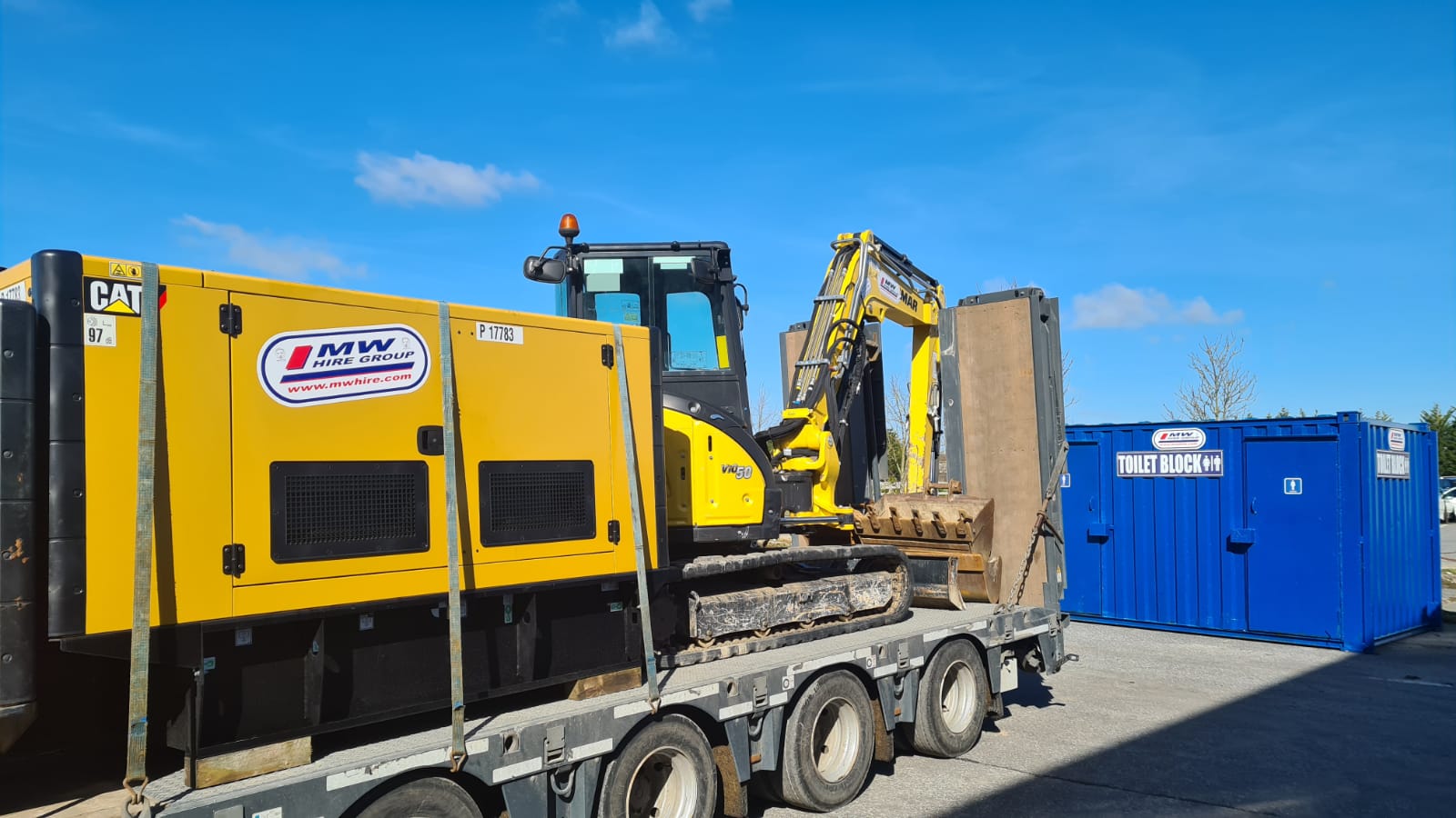 Load of ex Rental Equipment sold to UK customer...Loaded and on it's way